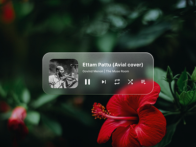 Music UI Day 09 - Glass UI clean dailyui design illustration kochi minimal music music player simple song sound ui ux