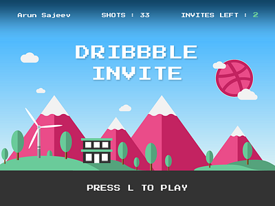 2X Dribbble Invite arun sajeev dribbble game hello dribbble invite player scenery start playing welcome windmill