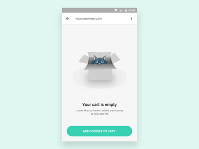 Shopping Cart Empty screen add more android cart cat clean design empty box empty screen material design shoppingm ecommerce ui ux