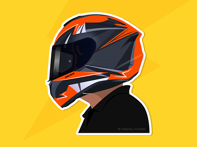 New helmet Avatar 2019 bike clean design flat gear helmet illustration inspired monster motorcycle portfolio redesign retro rider vector