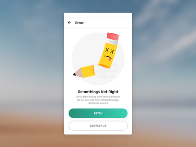 Entri Error Screen android app branding clean dailyui design entri flat google icon illustration kochi material design material design 2 minimal simple ui ux vector