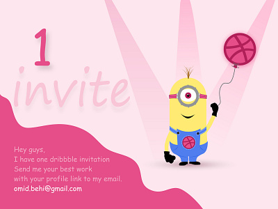 Dribbble Invite design dribbble dribbble invite illustration invitation invite minions ui