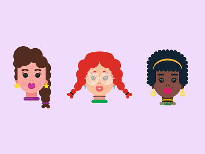 Girl character flat design illustration