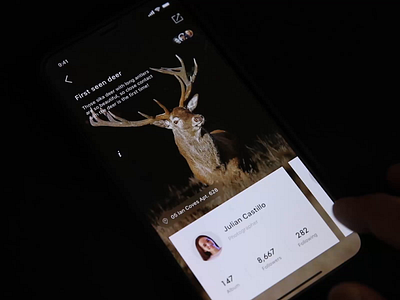 Photography/Motion app dark dimest motion photographer ui ux