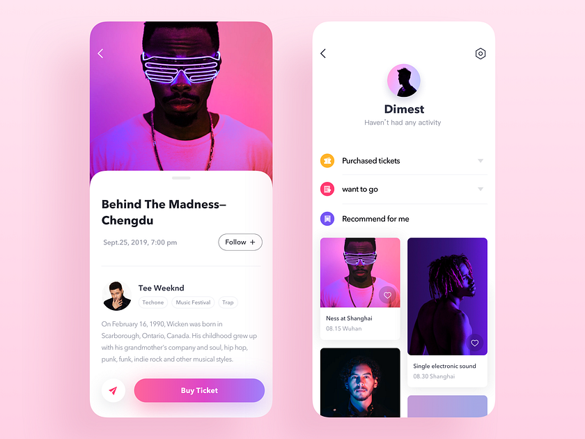 Ticket reservation by Dimest on Dribbble