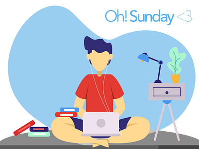 Oh Dear Sunday! My Netflix Day. bored dailyui holiday illustration morning netflix sunday time