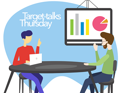 Targettalk Thursday | User Goals vs. Business Goals 2d art branding character clean design flat illustration sales simple vector work
