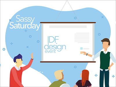 Sassy Saturday | Design, Inspire & Make an Impact. 2d character conference design event flat illustration people questions saturday speaker talk