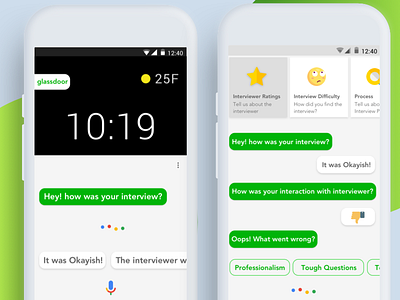 Concept : Glassdoor Voice Assistance concept glassdoor interview ui ux voice voiceassistance