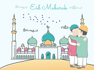 From Me and Mine, to You and Yours 🌻 #EidMubarak allah eid eidmubarak eidulfitr hug islam mosque muslim ramadan