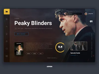 UI Cinematic Design Peaky Blinders branding design minimal ui ux web