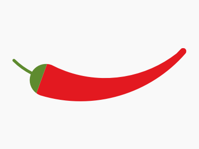 Chili illustration 2d chili design food illustration minimal minimalist red restaurant ﬂat