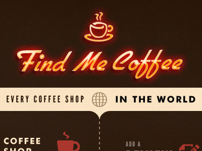 Find Me Coffee Website - Homepage Comp coffee grid vintage website design
