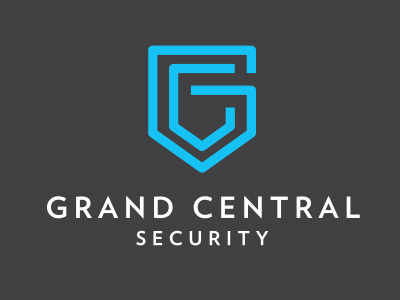 Grand Central Security Logo c g gc icon initials logo protection security shield