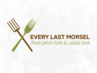 Every Last Morsel Logo farming food fork gardening iconography illustration logo logo design