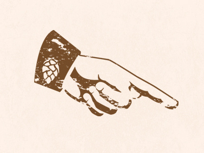 Underground Brewery Logo beer brewery cufflink distressed hand hops icon iconography illustration logo logo design stamp