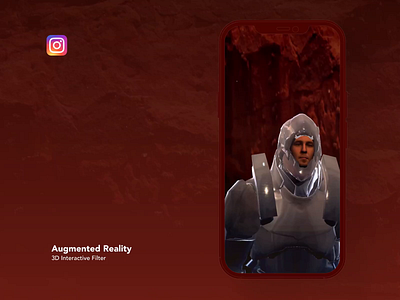 Mars Walk 3D Interactive AR filter 3d ar augmented reality filter graphic design interactive social media ui ux xr