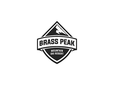 Brass Peak - Daily Logo Challenge brass peak challenge daily dailylogochallenge design logo mountain ski