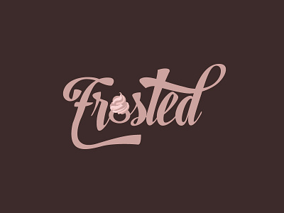 Frosted challenge custom typography cup cake daily dailylogochallenge frosted logo logo design