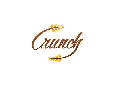 Crunch Logo challenge crunch custom typography granola daily dailylogochallenge logo logo design