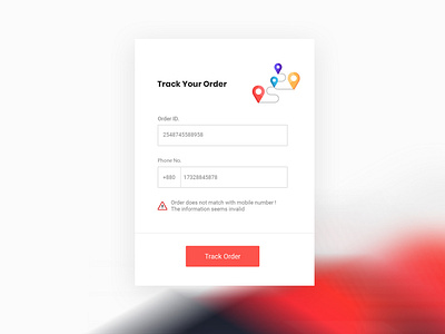 Order Tracking UI Form by Ridoy Saha on Dribbble