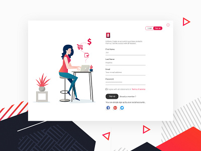 Sign up page design