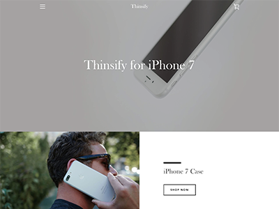 Website UI/UX Design for Thinsify iPhone & Pixel Case Store