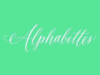 Alphabettes digital lettering lettering script vector