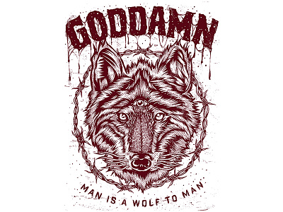 Goddamn wolf t-shirt