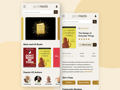 Rethinking Goodreads / Visual design exploration books exploration goodreads ui design visual design