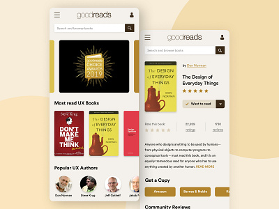Rethinking Goodreads / Visual design exploration