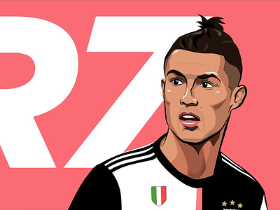 Ronaldo cr7 illustration juventus ronaldo vector