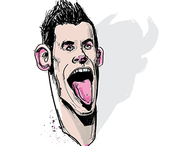 Gareth Bale to United? drawing football gareth bale illustration man utd soccer sport tottenham hotspur