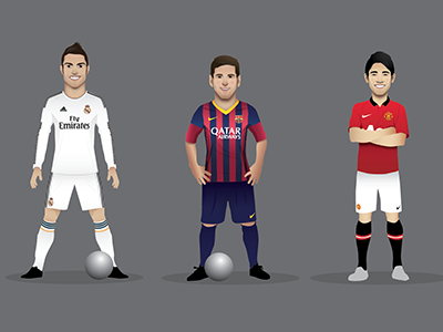 Football player progression barcelona football illustration kagawa manchester united messi players real madrid ronaldo soccer