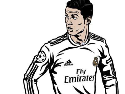 Ronaldo for 'The Beautiful Game' adidas football illustration pop art portugal real madrid ronaldo soccer vector