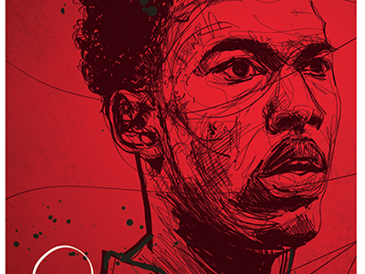 Daniel Sturridge illustration art daniel sturridge drawing football illustration lfc liverpool soccer striker vector