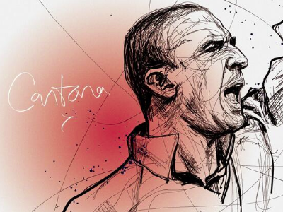 Eric Cantona illustration cantona drawing eric cantona football france illustration man utd manchester united midfielder soccer the king