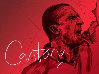 Cantona experiment cantona drawing eric cantona football france illustration man utd manchester united midfielder soccer the king