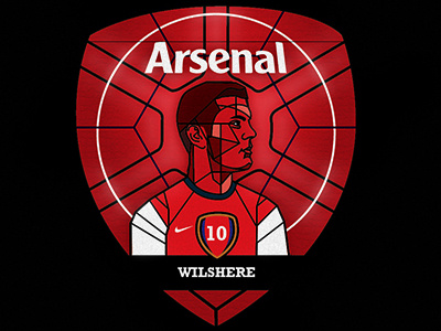 Jack Wilshere development arsenal football gunners illustration jack wilshere soccer vector