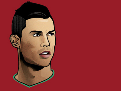 Ronaldo football illustration portugal real madrid ronaldo soccer world cup