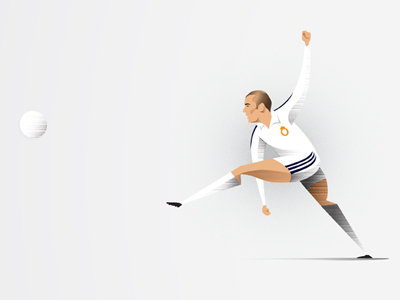 Zidane wonder goal football goal illustration real madrid soccer zidane zinedine zidane