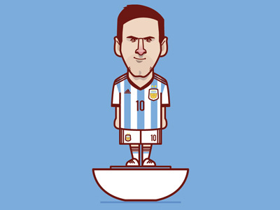 Messi toy development argentina barcelona football illustration lionel messi soccer vector world cup