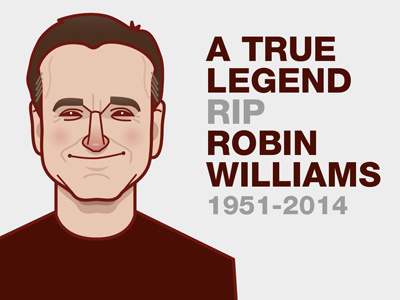 Robin Williams tribute actor comedian illustration rip robin williams vector