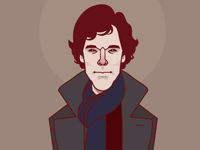 Sherlock illustration actor illustration sherlock sherlock holmes vector