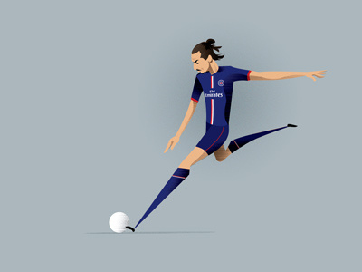 Zlatan Ibrahimović illustration football illustration paris saint germain psg soccer vector zlatan ibrahimović
