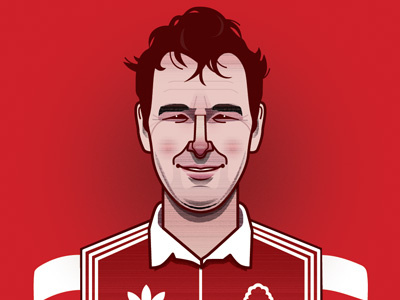 Brian Clough portrait brian clough football illustration manager nottingham forest portrait soccer