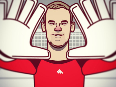 Manuel Neuer illustration bayern munich football germany goalkeeper illustration manuel neuer portrait soccer