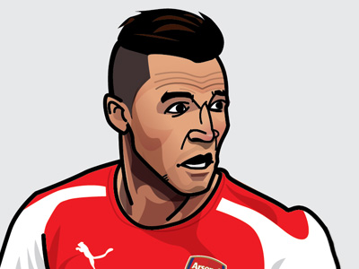 Alexis Sanchez illustration by david flanagan on Dribbble