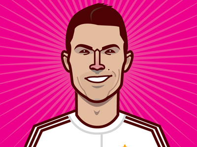 Ronaldo illustration for ESPN football illustration portugal real madrid ronaldo soccer vector