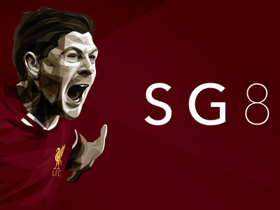 Steven Gerrard design design football geometric illustration lfc liverpool soccer steven gerrard typography